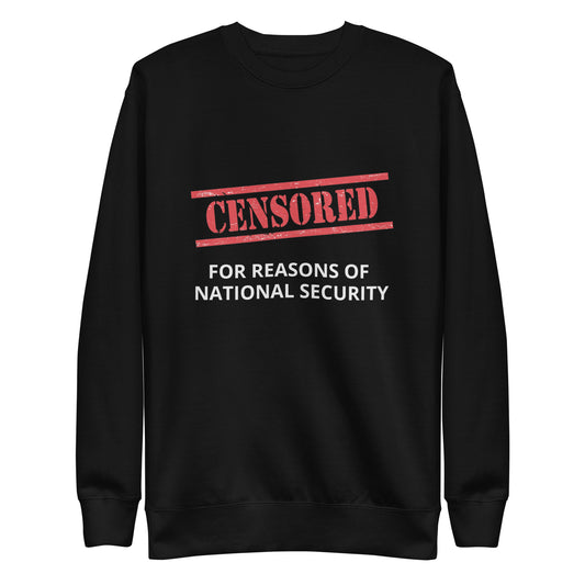 CENSORED Red Text Unisex Premium Sweatshirt