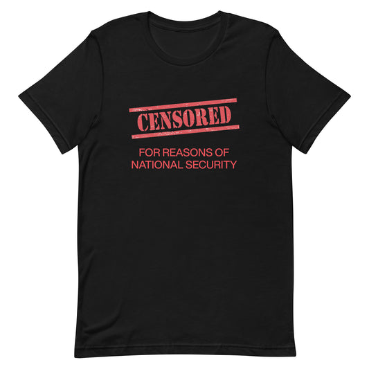 CENSORED Red Text Unisex t-shirt